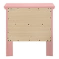 thumbnail image 4 of Knubmt Beside Table with 2 Drawers and Handle, Wood Nightstand for Home, Bedroom, Pink, 4 of 4