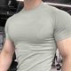 thumbnail image 4 of Camisas de Ajuste Seco para Hombres de Manga Larga Color Sólido Cuello Redondo Correr Entrenamiento Superior Respirable Seco Rápido Al Aire Libre, 4 of 8