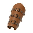 thumbnail image 3 of Protector de brazo de cuero PU, guantelete Medieval, muñequera, accesorios de disfraz, brazaletes medievales Steampunk de caballero para accesorios Marrón Yinane Protector de brazo, 3 of 8