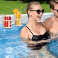 thumbnail image 4 of Pool Drink Holder, Round Shape Poolside Cup Holder Strong Load Bearing Lightweight  For Drinks, 4 of 8