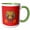 Green/White, variant on 3drose, Impressive Mystic Snake Head. Chinese Zodiac 2025. Red, Yellow Amulet, 11oz Two-tone Yellow Mug