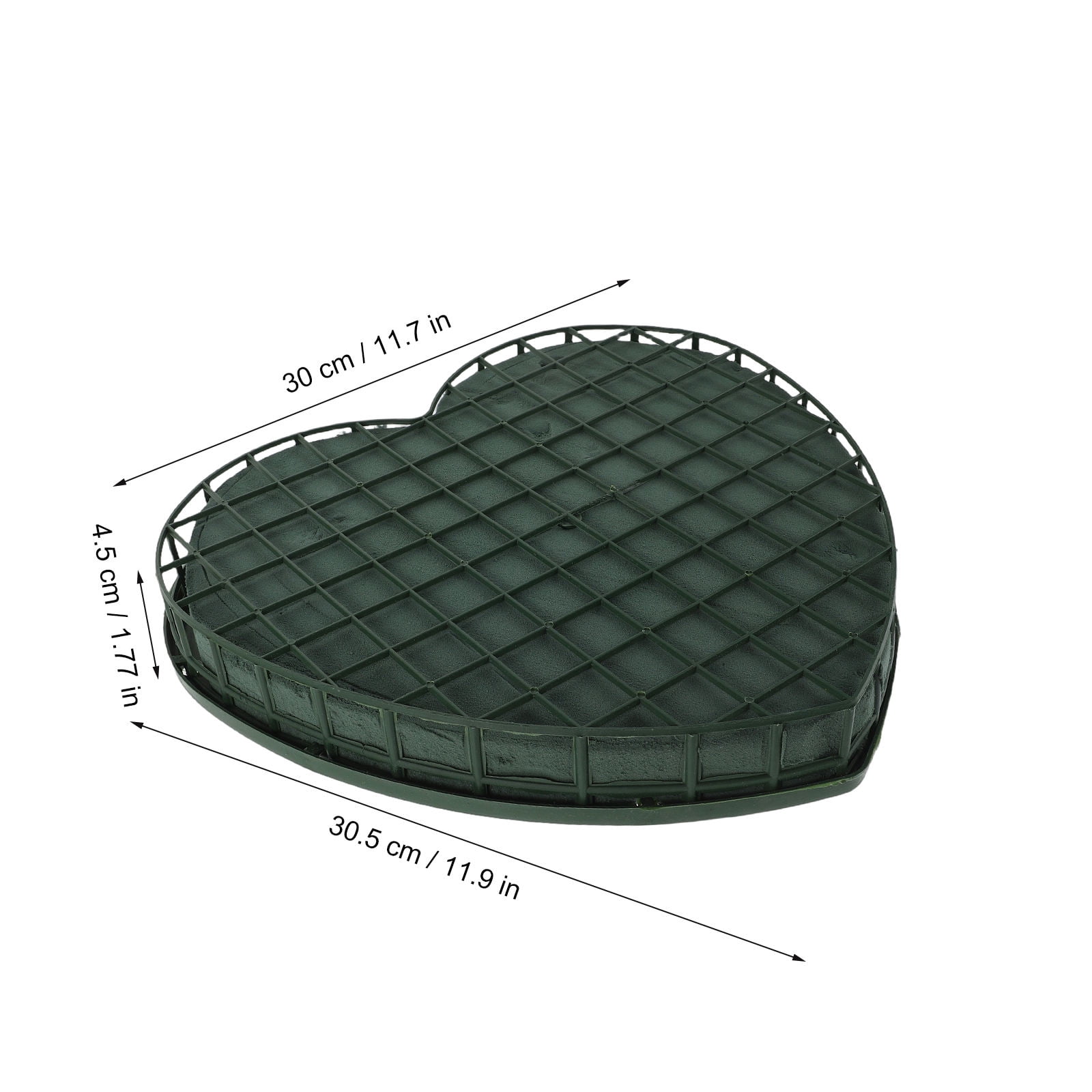 RENACLIPY Heart Shaped Floral Foam with Cup for Wedding Car Decorations, Green, and Easy to Use