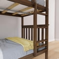thumbnail image 4 of Max & Lily Twin over Twin Bunk Bed for Kids, Solid Wood Bunk Beds with Ladder, Walnut, 4 of 13