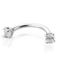 thumbnail image 2 of 14 Karat Gold Curved Barbell 16 Gauge Eyebrow Ring with CZ Gems, 2 of 8