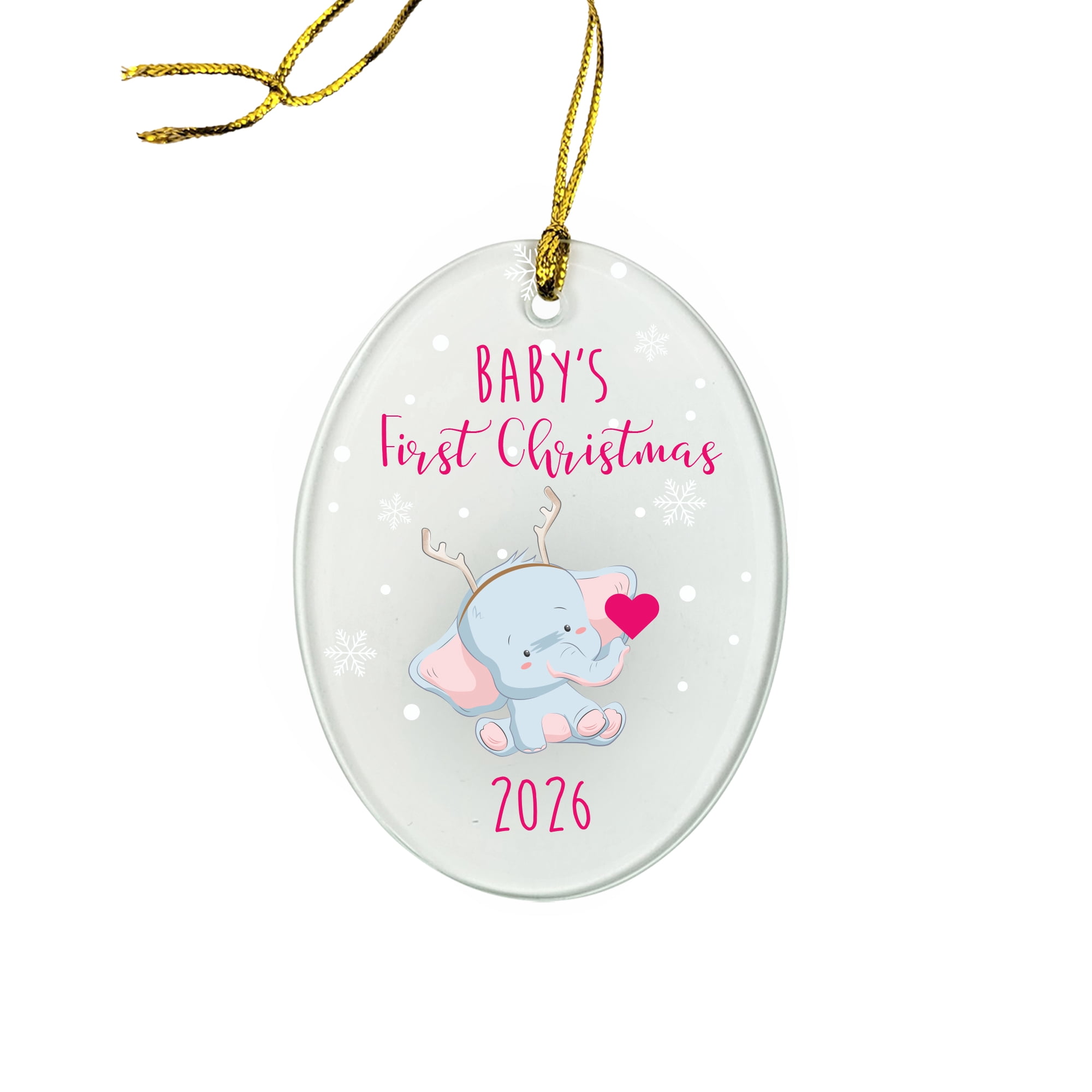 2026 Baby's First Christmas Round Disc Ornament