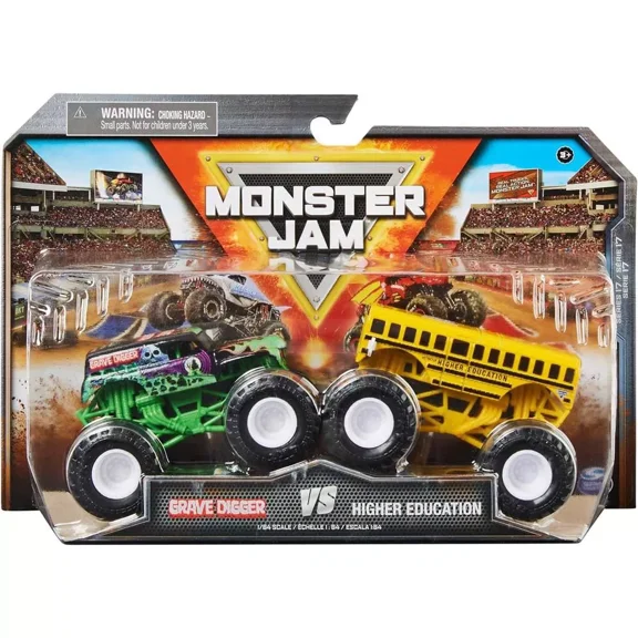 Monster Jam 1:64 Grave Digger Vs. Higher Education Monster Trucks