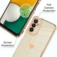 thumbnail image 2 of Slim Lightweight Case for Samsung Galaxy A14 5G, Electroplated Hearts Pattern Shockproof Thin Phone Cover for Women Girls, Lens Protection Drop Resistant Case for Samsung Galaxy A14 5G, White, 2 of 11