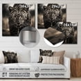 thumbnail image 4 of Designart "African Greyscale Cheetah Depiction" Animals Metal Wall Art, 4 of 5