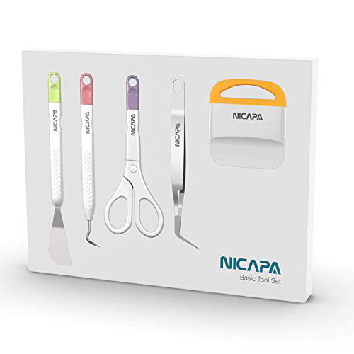 Nicapa Basic Tool Set Craft Weeding Vinyl Cardstock Crafting Tools Kit for Silhouette/Siser/Oracal 631 651 751 Vinyl 