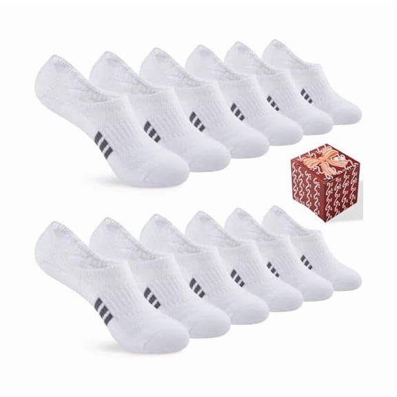 Eryueer No Show Socks Womens Athletic Cushioned Cotton Low Cut Non Slip Running Invisible Socks (6 Pairs)