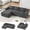 Left Facing Chaise-Grey, variant on Modular Sectional Sofa Couches L-Shape Couch 3 Seat Modular Sofa Memory Foam Sectional Couches for Living Room, Cloud Couch with Oversized Chaise (Black Stripe, 94.5" Right Facing Chaise)