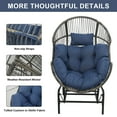 thumbnail image 5 of POCASSY Single Wicker Egg Chair with Cushion and Gliding Base, 5 of 6