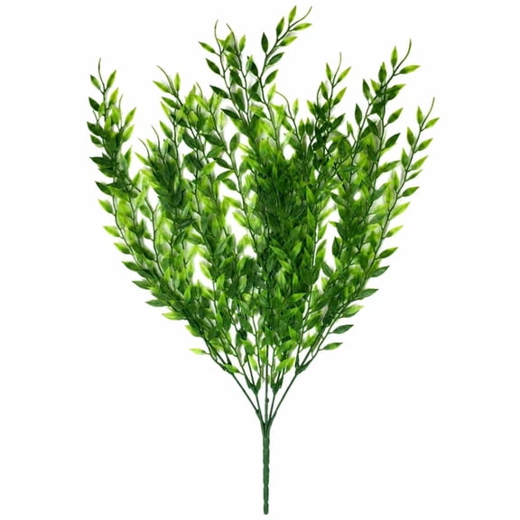 4 Pack Artificial Ferns & Shrubs, Faux Plastic Plants with Persian Grass, Fake Fern Leaves for Wedding Centerpieces, Home Garden, Office & Table Decor