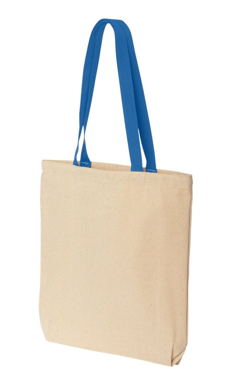 Liberty Bags - Gusseted Cotton Canvas Tote with Colored Handle ...