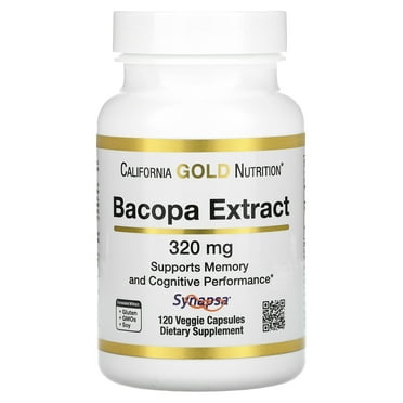California Gold Nutrition Bacopa Extract, 320 mg, 120 Veggie Capsules