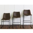 Walker Edison Faux Leather Counter Stools Set of 2