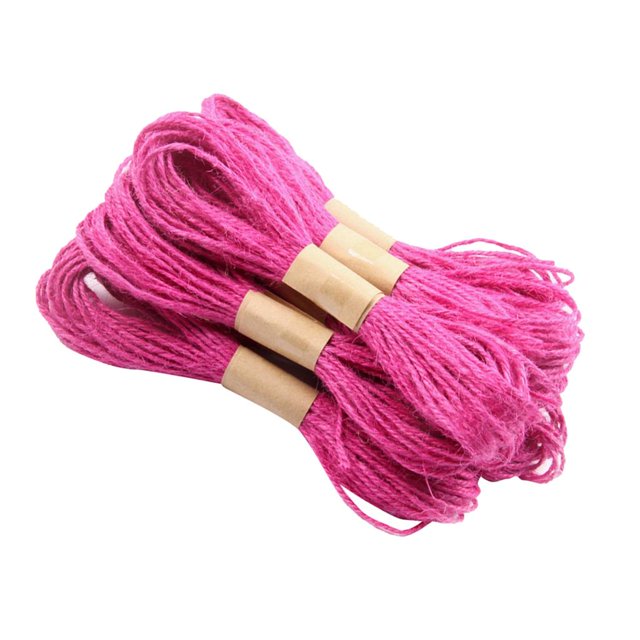 10 paquetes de cuerda de yute cuerda de hilo para niños juguete decoración de embalaje manualidades de bricolaje 11 yardas Rosa roja Sunnimix Cuerda de cuerda de yute