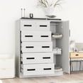 thumbnail image 3 of Better Home Products JCF Sofie 5 Drawer Wooden Tall Chest Wardrobe in White, 3 of 9