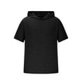 thumbnail image 4 of lcziwo Mens UPF 50+ Shirts UV Sun Protection Solid Color Short Sleeve Sweatshirt Casual Summer Fishing Beach Quick Dry Blouse Black L, 4 of 6