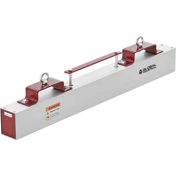 Global Industrial 641798 Hang-Type Magnetic Sweeper with forklift Hanger 36 in. Cleaning Width