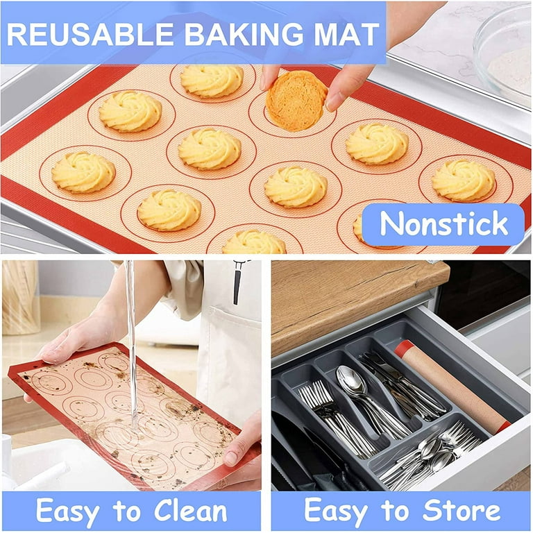 VeSteel Baking Sheet with Rack Set, Stainless Steel Cookie Sheet