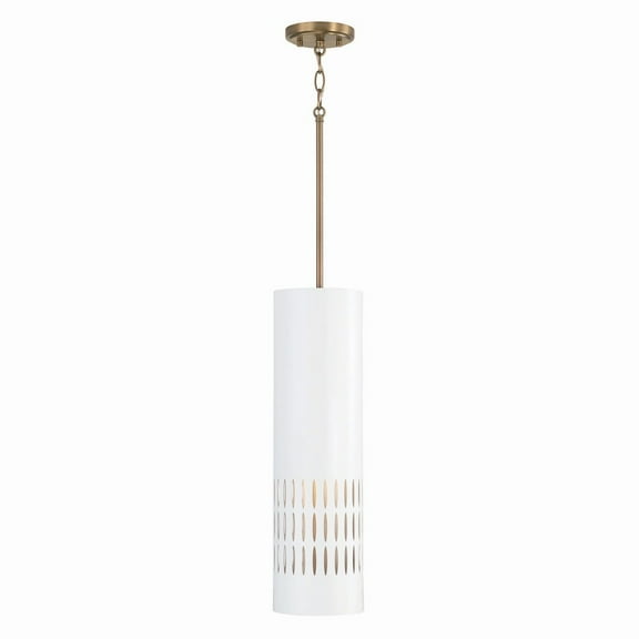 1 Light Pendant In Art Deco Style-21.75 Inches Tall And 6.25 Inches Wide     -Traditional Installation Capital Lighting 350211Aw