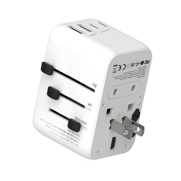 Adaptador de viaje RMTBEEG universal con 3 puertos USB-C y 2 USB-A
