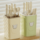 thumbnail image 4 of Soporte para cuchillos de cocina, organizador multifuncional para palillos chinos, vajilla, estante de almacenamiento para cuchillos en forma de barril, estante de encimera, 4 of 6