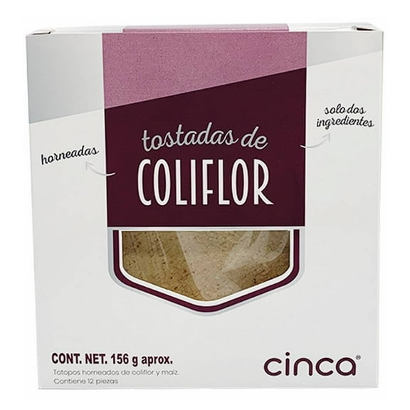 Tostadas de coliflor Cinca horneadas 156 g aprox.