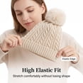 thumbnail image 5 of REDESS Womens Winter Hat, Fleece Lined Cable Knit Beanie Hat for Women 2 Pack, 5 of 5