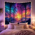 thumbnail image 2 of Mountain Lake Architectural with Structure Arch Smaller Flanking, Spooky Gothic for Gothic Decor Fans, Dark Art Decor, Halloween Gift, Tapestry Wall Hanging for Bedroom and Dorm, 2 of 7