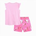 thumbnail image 4 of Toddler Girl Summer Short Outfit Sets Cotton Sleeveless Tops Tees Shorts Little Girls Clothing Sets Kaprioy Baby Girl Clothes, 4 of 7