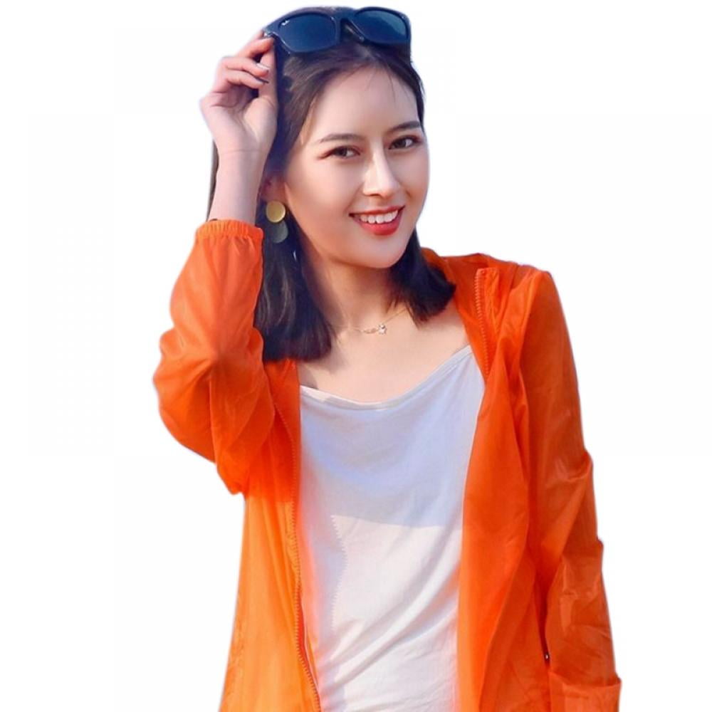 Women's UPF 50+ UV Sun Protection Clothing Zip Up Lightweight Hoodie