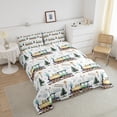 thumbnail image 4 of Erosebridal Kawaii Train Bedding Full Comforter Set, Cartoon Railroad Down Comforter, Rail Vehicle Decor, Reversible, 4 of 8