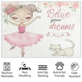 thumbnail image 4 of Living Room Area Rugs, Cartoon Pink Ballerina Printed Rug, White Carpet Washable Short Pile Area Rugs For Bedroom Dining Room, Soft Non Slip Non Shedding Rug, 4 of 7