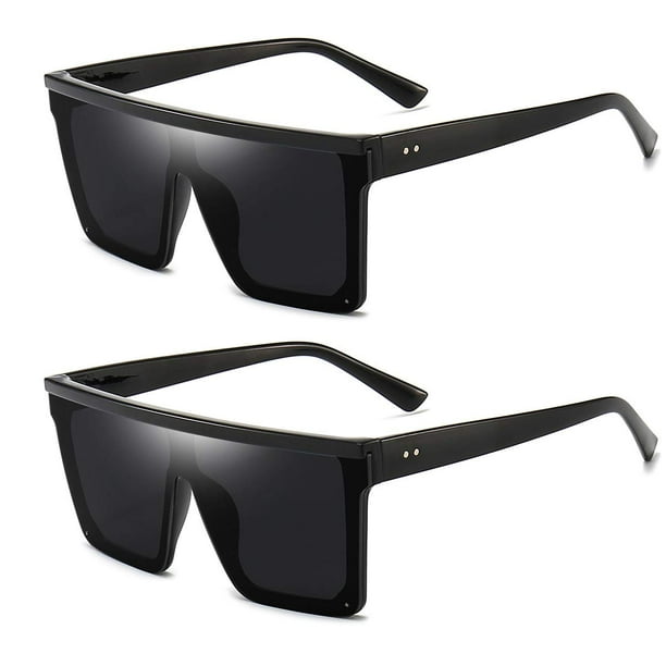 Gafas de sol cuadradas Dollger oversize para mujer y hombre negras