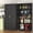 Black, variant on UNICOLY Metal Pantry Storage Cabinet,Blue 71” Tall Kitchen Pantry with Doors and 4 Adjustable Shelves,Freesatnding Food Cupboard with 2 Gold Handles