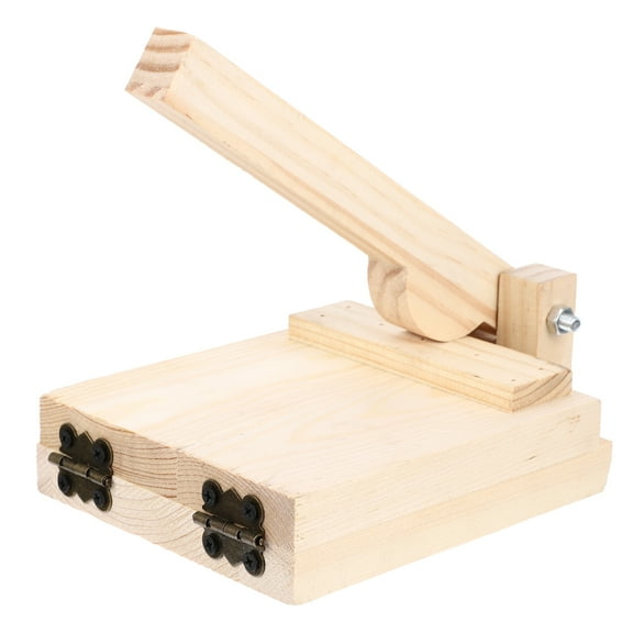 Creative Dough Presser for Kitchen Use Food Grade Synthetic Material Khaki Color Easy to Clean