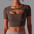 thumbnail image 1 of Fiudx Ofertas y Liquidaciones Top de Cuello Redondo para Mujer, Sexy, de Verano, a La Moda, Sin Rastro, Color Sólido, 1 of 5