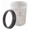 3M PPS Cup And Collar With Measurements, Clear, Large 28 oz., 1 Cup and 1 Collar