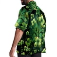 thumbnail image 3 of Saint Patrick's Day Men's Casual Hawaiian Shirts, Printed Button Down Short Sleeve Summer Beach Tops with Spread Collar - Unisex, 3 of 6