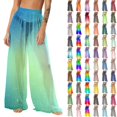thumbnail image 1 of Pincandy Women's Cover Up Pants Sheer Sarong Coverups Summer Boho Beach Pant Elastic Waist Palazzo Cover Up Pants, 1 of 7