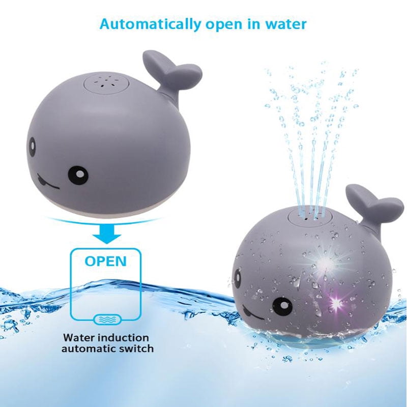 Baby Bath Toys Whale Water Spray Toy Light Electric Induction Sprinkler Kid Gift Baby Bath Toys Whale Water Spray Toy Light Electric Induction Sprinkler Kid Gift