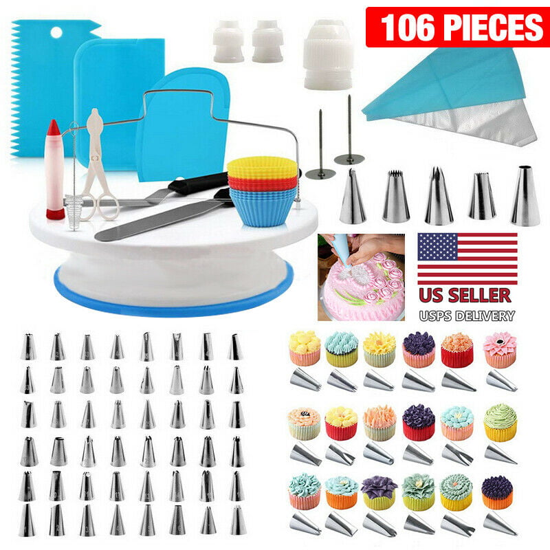 Details about   82 Pcs Baking Supplies Kit DIY Cake Cupcake Decorating Icing tips Set Tools US 