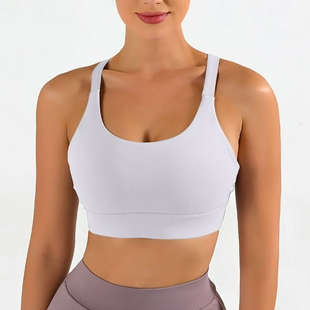 pstuiky Sports Bras  2024 New Nude Yoga Sports Underwear Beauty Back Fitness Outside To Wear Shock-proof Push-up Bra Strapless Bra Underwear Clearance Under $10