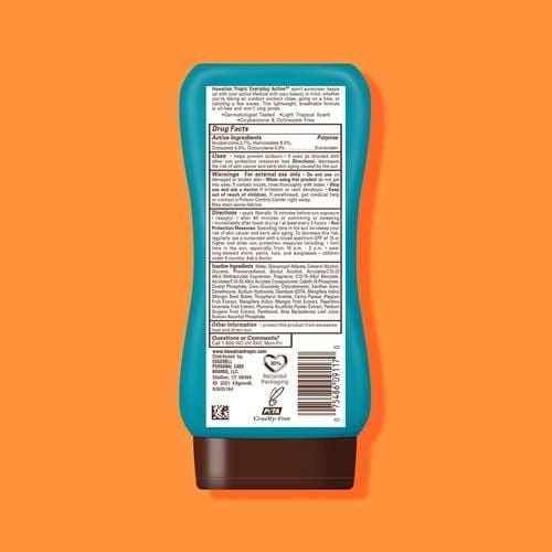 Hawaiian Tropic Everyday Active Sunscreen Lotion Spf 50, Water-Resistant, Broad Spectrum Uva/Uvb Protection, 8 Fl Oz (Pack Of 2) - Pack Of 1