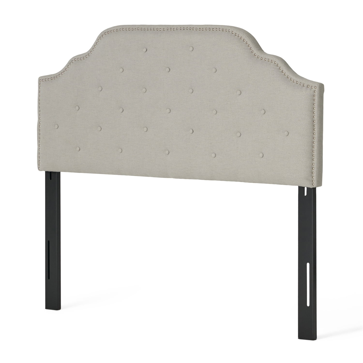 Kepooman Upholstered Headboard, Button Tufted Upholstery, Queen & Full Size, Greyish Beige Kepooman Upholstered Headboard, Button Tufted Upholstery, Queen & Full Size, Greyish Beige