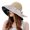 Beige, variant on Cheers.US Women Polyester Wide Brim Sun Hats with Strap Foldable Sun Protective Bucket Hat Anti UV Beach Holiday Hat