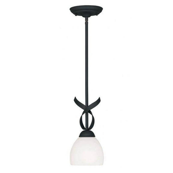 1 Light Mini Pendant in New Traditional Style 6 inches Wide By 13 inches High-Black Finish Bailey Street Home 218-Bel-1119811