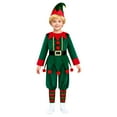 thumbnail image 6 of Tiweut Elf Outfits for Girls Kids Christmas Elf Santa's Dress Outfit Kid's Boys Holiday Elf Suit,Green,100, 6 of 6